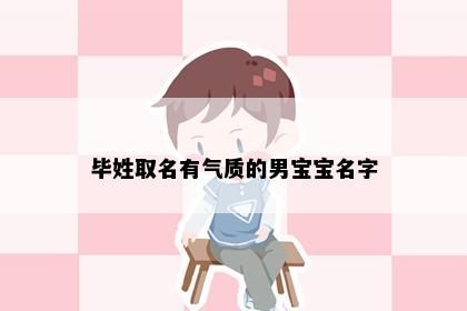 毕姓取名有气质的男宝宝名字
