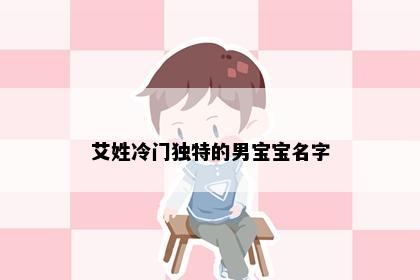 艾姓冷门独特的男宝宝名字