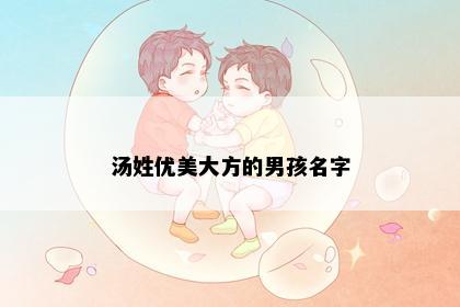 汤姓优美大方的男孩名字