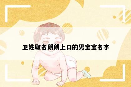 卫姓取名朗朗上口的男宝宝名字