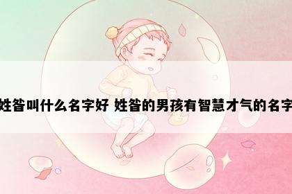 姓昝叫什么名字好 姓昝的男孩有智慧才气的名字