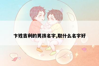 卞姓吉利的男孩名字,取什么名字好