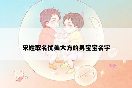 宋姓取名优美大方的男宝宝名字