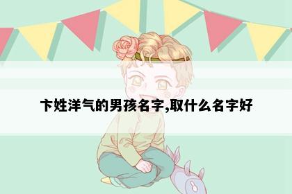 卞姓洋气的男孩名字,取什么名字好