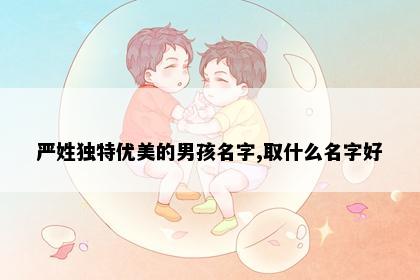 严姓独特优美的男孩名字,取什么名字好