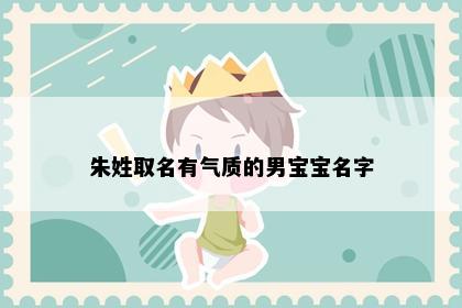 朱姓取名有气质的男宝宝名字