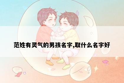 范姓有灵气的男孩名字,取什么名字好