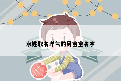 水姓取名洋气的男宝宝名字