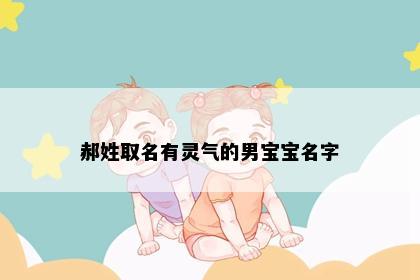 郝姓取名有灵气的男宝宝名字