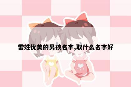 雷姓优美的男孩名字,取什么名字好
