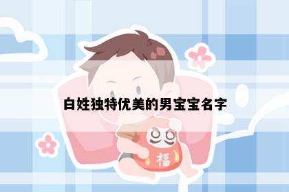 白姓独特优美的男宝宝名字
