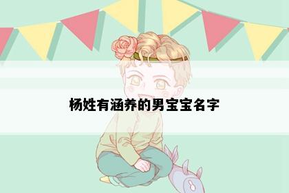 杨姓有涵养的男宝宝名字