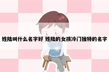 姓陆叫什么名字好 姓陆的女孩冷门独特的名字