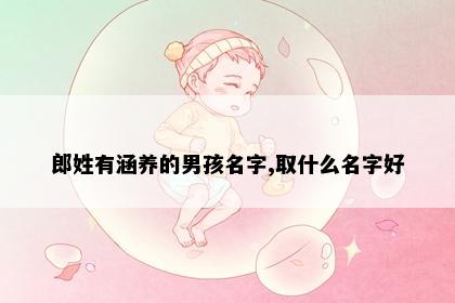 郎姓有涵养的男孩名字,取什么名字好