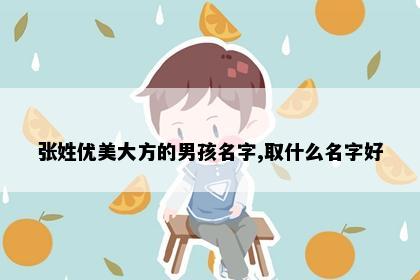 张姓优美大方的男孩名字,取什么名字好