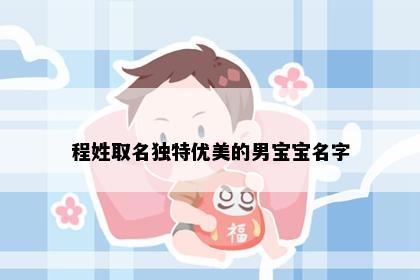 程姓取名独特优美的男宝宝名字