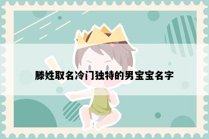 滕姓取名冷门独特的男宝宝名字