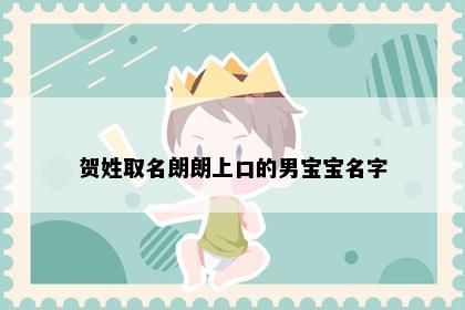 贺姓取名朗朗上口的男宝宝名字