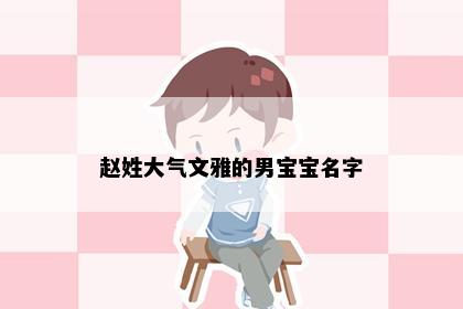 赵姓大气文雅的男宝宝名字