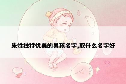 朱姓独特优美的男孩名字,取什么名字好