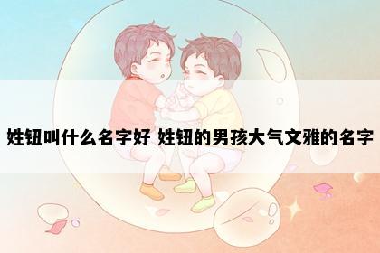 姓钮叫什么名字好 姓钮的男孩大气文雅的名字