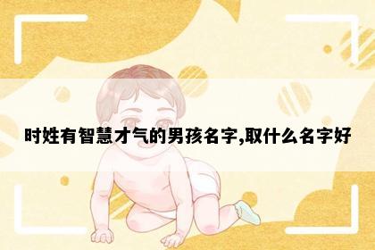 时姓有智慧才气的男孩名字,取什么名字好