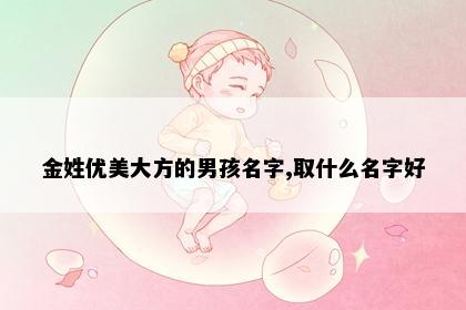 金姓优美大方的男孩名字,取什么名字好